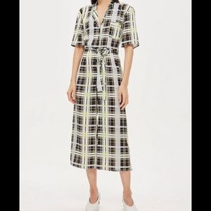 TOPSHOP Lime Check Jumpsuit